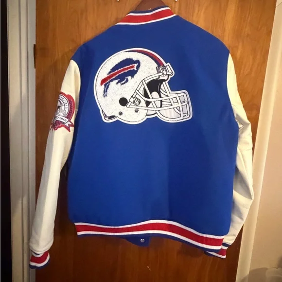 Buffalo Bills Varsity Jacket Men’s Medium NFL Ultra Game Chenille NWT - Picture 4 of 6